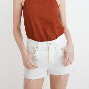 Madewell Relaxed Denim Shorts in Tile White Size 25